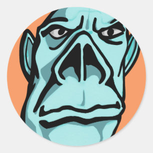 Turquoise Giant Classic Round Sticker