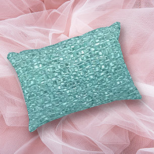 Turquoise Glass Decorative Cushion