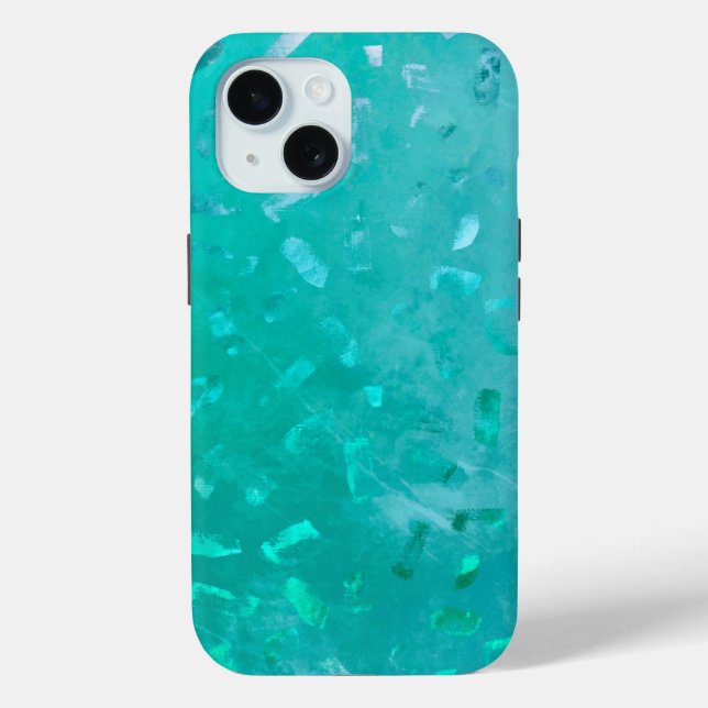 Turquoise Glitter Case-Mate iPhone Case (Back)