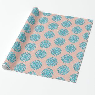 Turquoise Glitter Mandala 2 Wrapping Paper