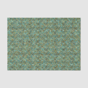 Turquoise-Gold Glitter-TISSUE WRAPPING PAPER