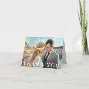 Turquoise & Gold Marble Geode Wedding Thank You Card