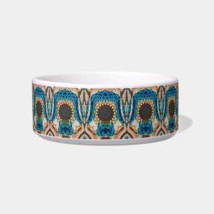 Turquoise Gold Sun Southwestern Art Bowl