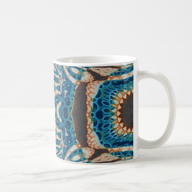 Turquoise Gold Sun Southwestern Art Coffee Mug (Right)
