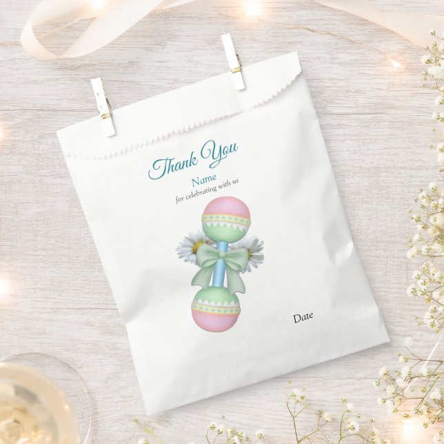 Turquoise Green Blue  Favour Bag (Clipped)