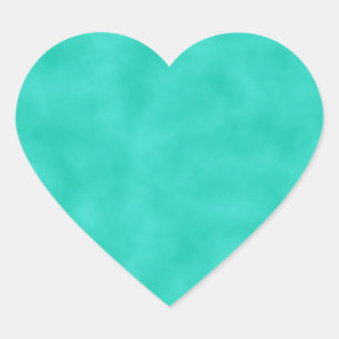 Turquoise Green-Blue Marbleised Heart Sticker