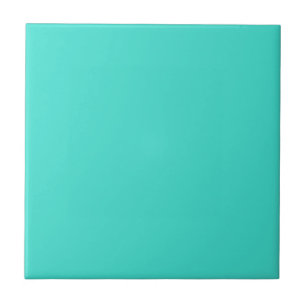 Turquoise Green-Blue Solid Colour Ceramic Tile