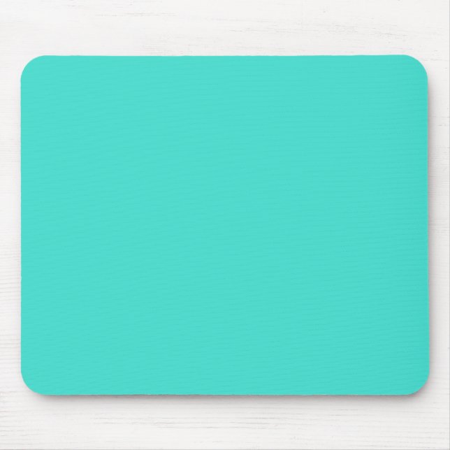 Turquoise Green-Blue Solid Colour Mouse Pad (Front)