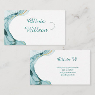Turquoise Green Business Card