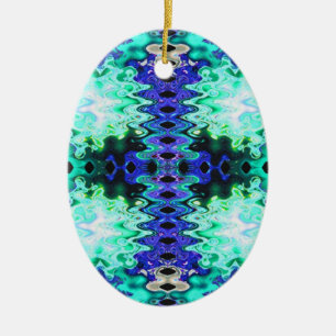 turquoise green ceramic ornament