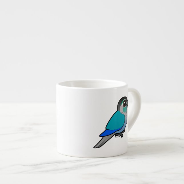 Turquoise Green-cheeked Conure Espresso Cup (Front Right)