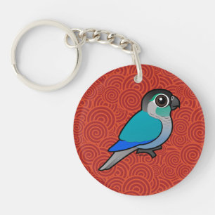 Turquoise Green-cheeked Conure Key Ring