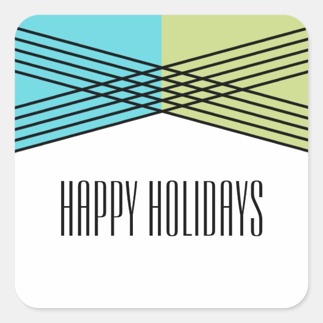 Turquoise Green Colourful Deco Holiday Stickers (Front)