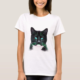 Turquoise Green Eyed Cat T-Shirt