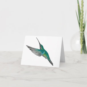 Turquoise green Hummingbird Note Card