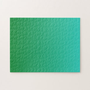 Turquoise Green Ombre Jigsaw Puzzle