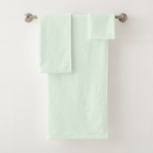 Turquoise Green Soft Pale White Pastel Solid Colou Bath Towel Set