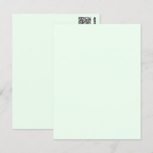 Turquoise Green Soft Pale White Pastel Solid Colou Postcard