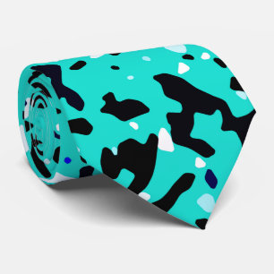 Turquoise Green Teal Blue Pattern Tie