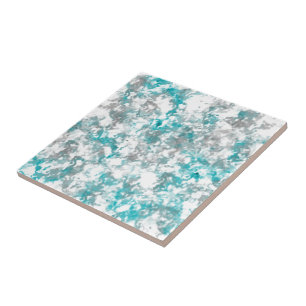 Turquoise grey and white marble texture ceramic tile