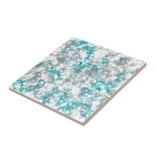 Turquoise grey and white marble texture ceramic tile