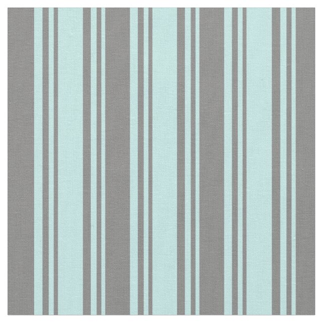 Turquoise & Grey Lined/Striped Pattern Fabric (Close Up)