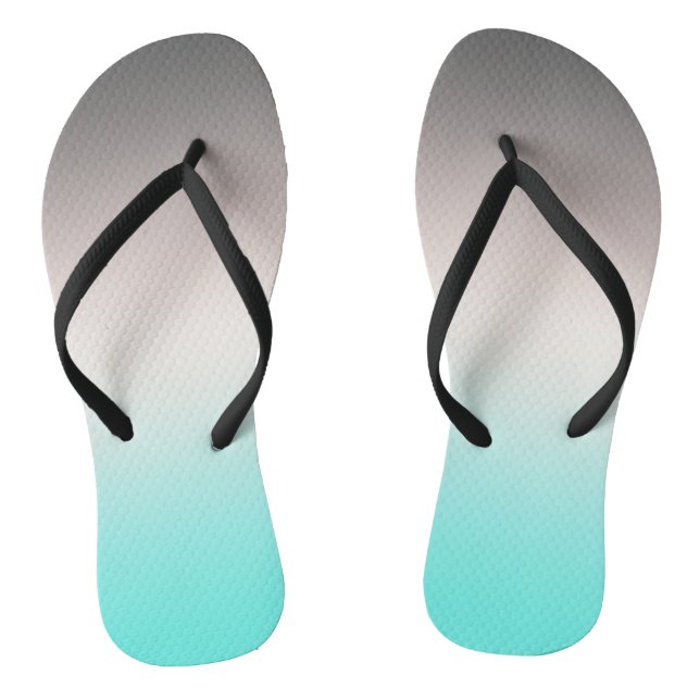 Turquoise grey Ombre Thongs (Footbed)