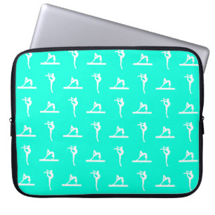 Turquoise Gymnastics Laptop Sleeve