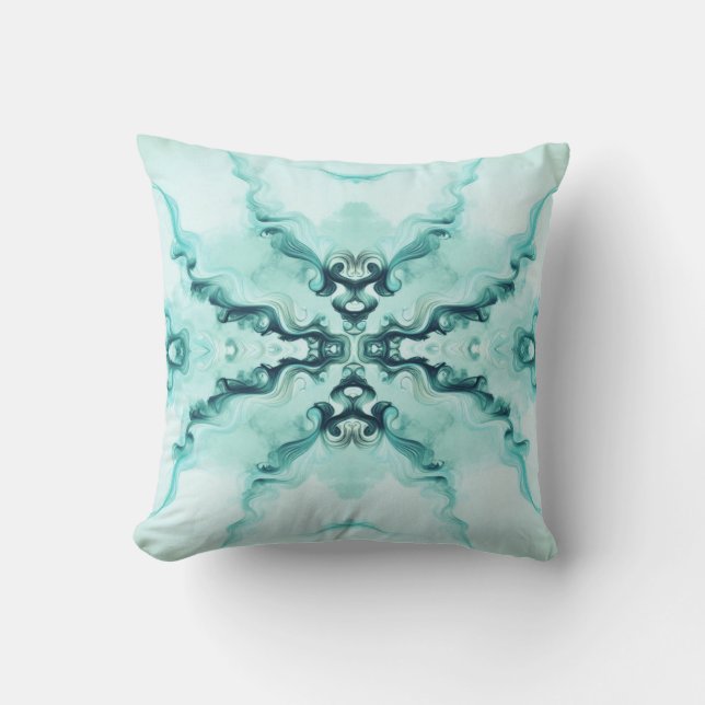 Turquoise Harmony – Artistic Duvet Cover Cushion (Front)