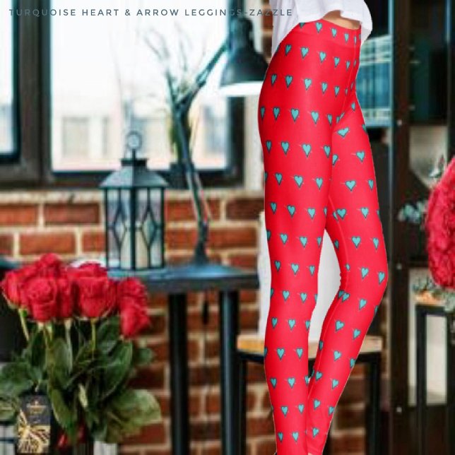 Turquoise Heart & Arrow Leggings (Creator Uploaded)