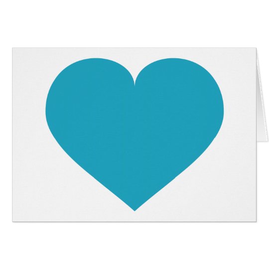 Turquoise heart card