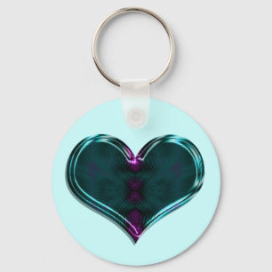 turquoise heart key ring