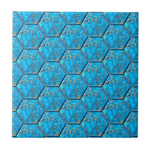 Turquoise Hexagon Tiles
