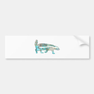 Turquoise Honey Badger Bumper Sticker