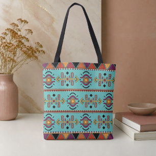 Turquoise Horizon Tote Bag