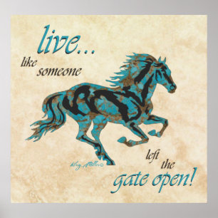 Turquoise Horse Poster