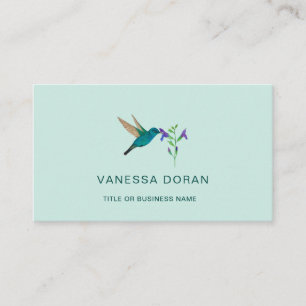 Turquoise Hummingbird Business Card