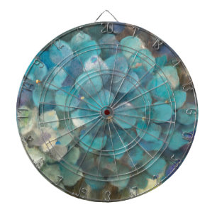 Turquoise Hydrangea Dartboard
