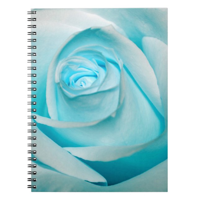Turquoise Ice Rose Notebook (Front)