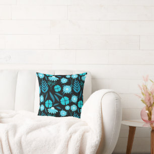 Turquoise in bloom cushion