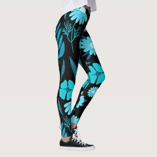 Turquoise in bloom leggings