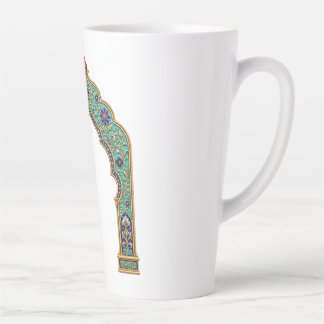 Turquoise Jewel Bird | Persian-Inspired  Latte Mug