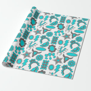 Turquoise Jewellery Wrapping Paper