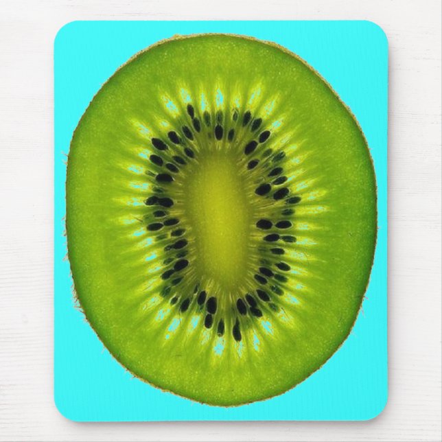 Turquoise Kiwi Mouse Pad (Front)