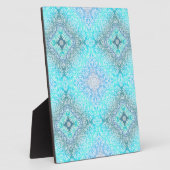 Turquoise Lace Mandala Plaque (Side)