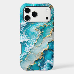 Turquoise Lagoon Waves Abstract