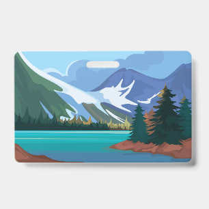 Turquoise lake ID badge