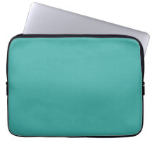 Turquoise Laptop Sleeve with Black Trim
