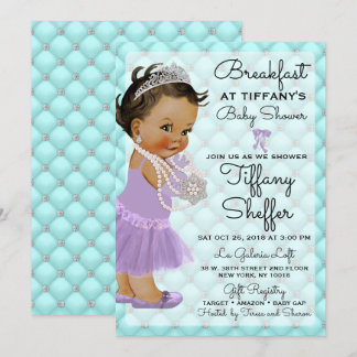 Turquoise & Lavender Baby Shower Invitation