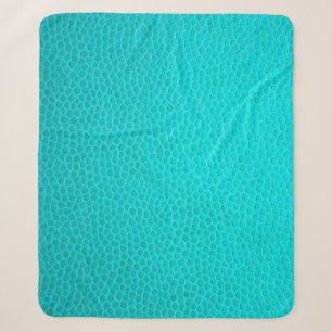 Turquoise leather skin texture skin sherpa blanket